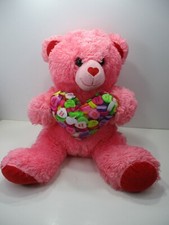 Dan Dee Pink Teddy Bear 2017 18" Plush Text Me I Love You Call Me Heart