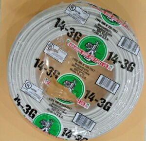 14//3 Romex 250/' 14-3 AWG Gauge NM-B Indoor Copper Electrical Wire Roll Cable