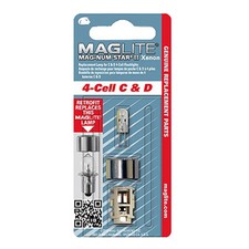 4 CELL D OR C MAGLITE FLASHLIGHTS XENON REPLACEMENT LAMP, BULB, 1 PCS.