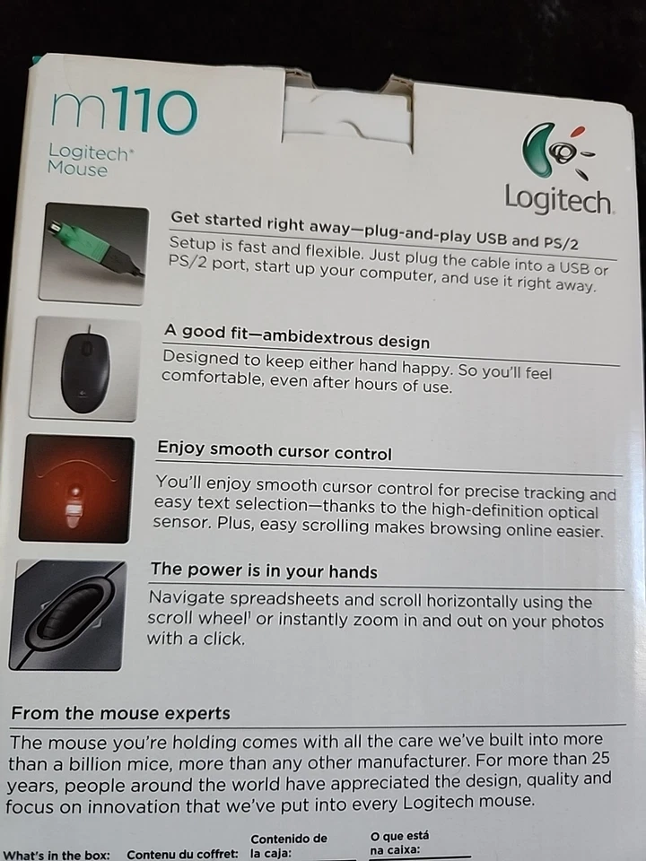 Logitech M100 Corded Wired USB Mouse PC Mac Black Make An Offer - Image 2 of 4