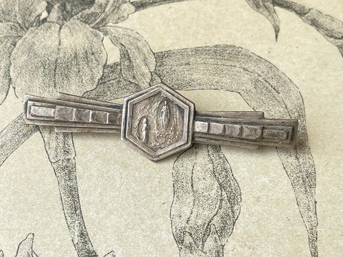 Broche Vintage épingle Métal Style Art Déco - Occasion En Bon état D'usage, Accessoire Rétro élégant