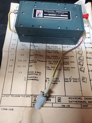 New Weinschel 9664 DC-18Ghz 24V Step Attenuator w/test data use w/ HP 11713A