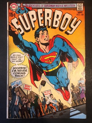 Superboy #168 DC Comic Book 1970