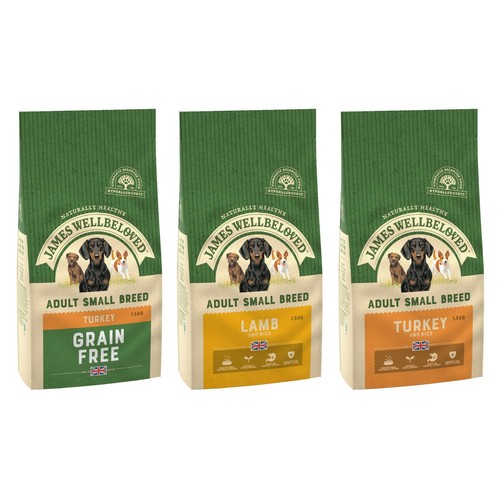 Picture of James Wellbeloved Adult Dog Small Breed Grain Free Turkey/Lamb Rice ...