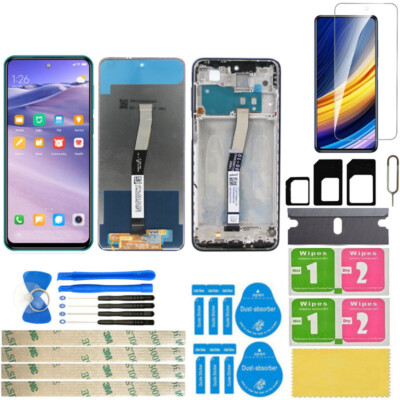 Für Xiaomi Redmi Note 9S / Note 9 Pro LCD Display Touch Screen Digitizer + Frame