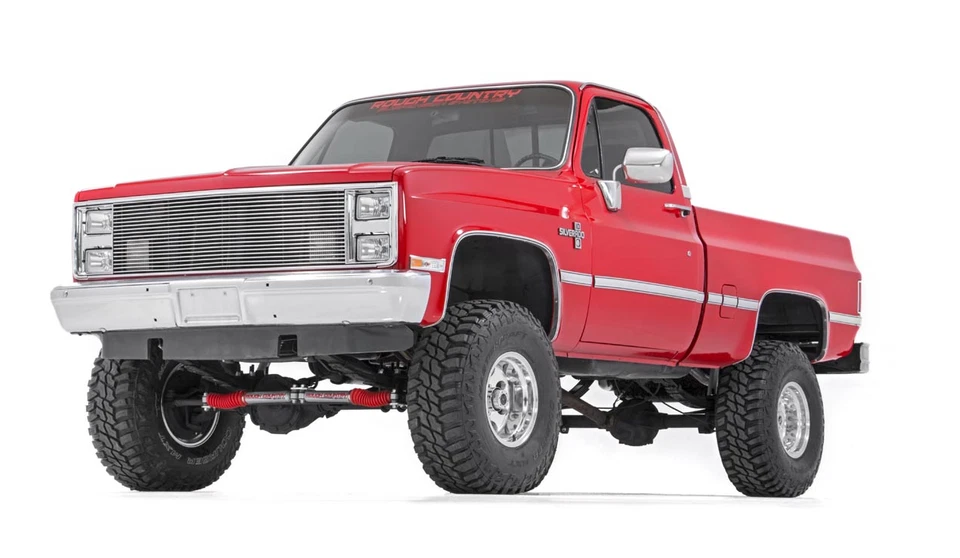 Elevación de 4 pulgadas para 77-87 Chevy GMC K10 con resortes de hoja traseros de 56" Foto 4 de 4