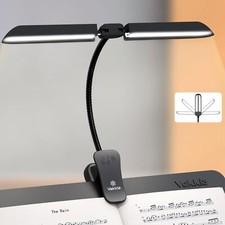 Folding Music Stand Light, Portable 42 LED Rechargeable Super Bright Clip On ...