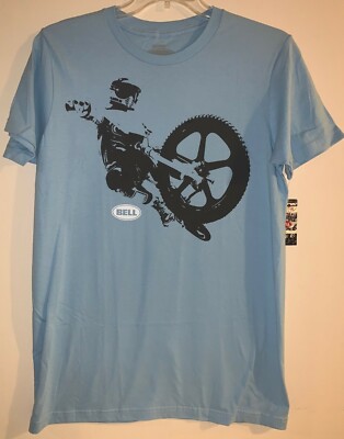 Bell Helmets Jumper Premium Short Sleeve Tee T-Shirt Lt. Blue Men's Medium M NEW