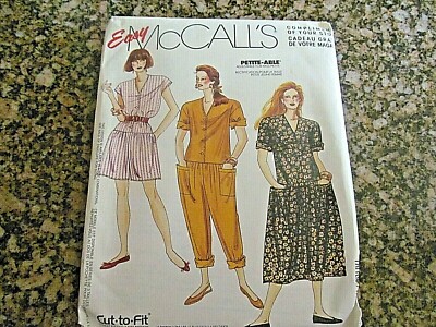 *Vtg 1991 Easy McCalls 0022 Petite-Able Jumpsuit Dresses Petite Sz 10-20 Uncut