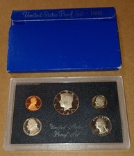 1983 Clad US Proof 5 Coin Set with Original Packaging COMPLETE