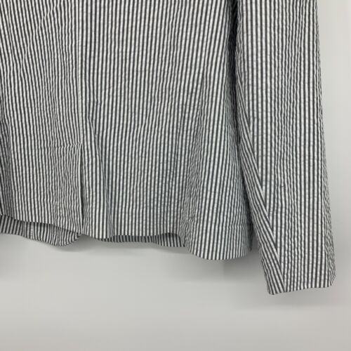 J.Jill Blazer Damen Größe M Seersucker Streifen Einknopf Baumwolljacke - Bild 13 von 13