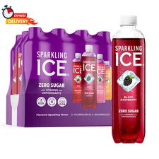 Sparkling Ice Purple Variety Pack, Flavored Water, Zero Sugar, with Vitamins and