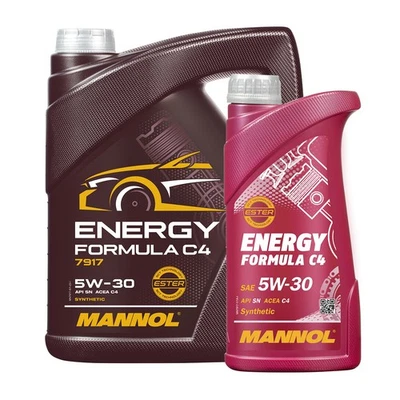 Huile Moteur Ester Synthétique MANNOL 7917 Energy Formula C4 5W-30 ACEA C4 - Photo 1/4