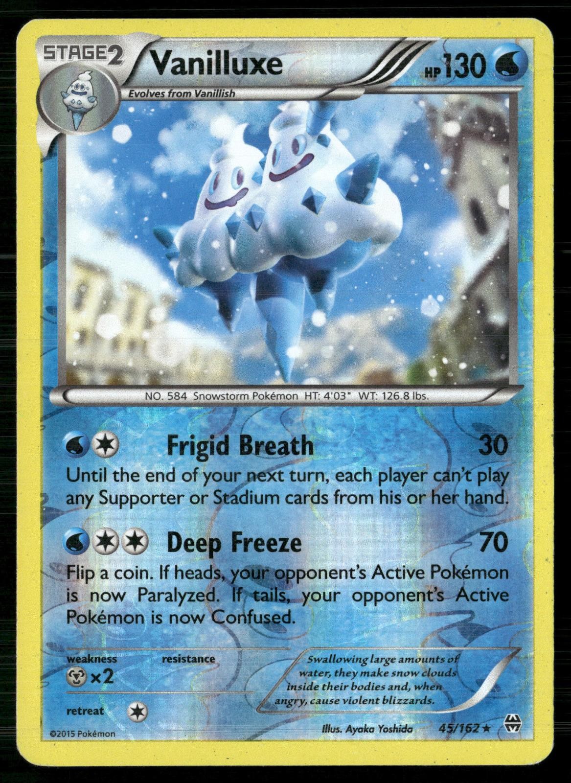 Vanilluxe 45/162 Rare BREAKthrough Pokemon Reverse Holo HP