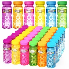 48 Pcs Bubble Bottles with Wand, Bubble Party Favor Supply for Summer Indoor ...