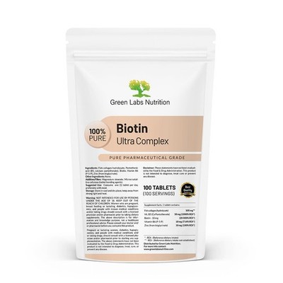 Biotin Ultra Complex   Hair, Skin, Nails, Biotin, Collagen ,Vitamin B6, B5, Zinc