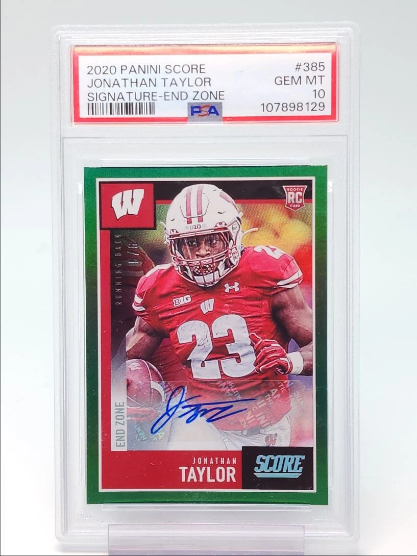 Jonathan Taylor Panini Score #385 Signature-End Zone