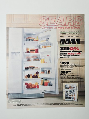 #ad 1998 Sears Circular Kenmore Craftsman Electronics Computers Catalog 28 Pages $39.99