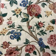 Jacobean Floral Fabric - 46" x 54 by Fame - Protected