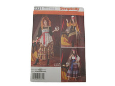 2331 MISSES GYPSY, FORTUNE TELLER COSTUMES SIZES 6-12 NEW SIMPLICITY PATTERN