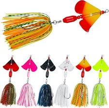 Fishing Buzzbait Lures Bass Spinnerbait Kit Buzz Bait Small, B- 6pcs 