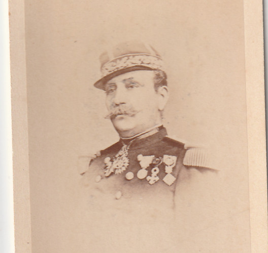 PHOTO CDV GENERAL PREMIER SECOND EMPIRE C 1870 MEDAILLE MILITAIRE DEROCHE PARIS