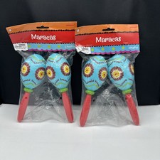 Two Packs Of Amscan Maracas Two Per Pack - Plastic - 7" - Four Total Maracas