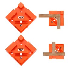 2Pcs 90 Degree Quick Corner Clamp Set 1 Inch Adjustable Spring Clamp, Orange