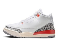 Little Kid's Jordan 3 Retro "Georgia Peach" Wht/Csmc Cly-Sl FQ9174 121 