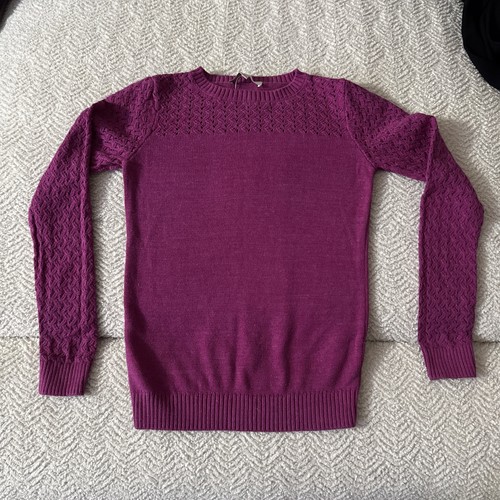 Suéter Pullover Para Mujer Talla XS Púrpura Manga Larga Algodón Nuevo Sin Etiquetas - Imagen 1 de 5