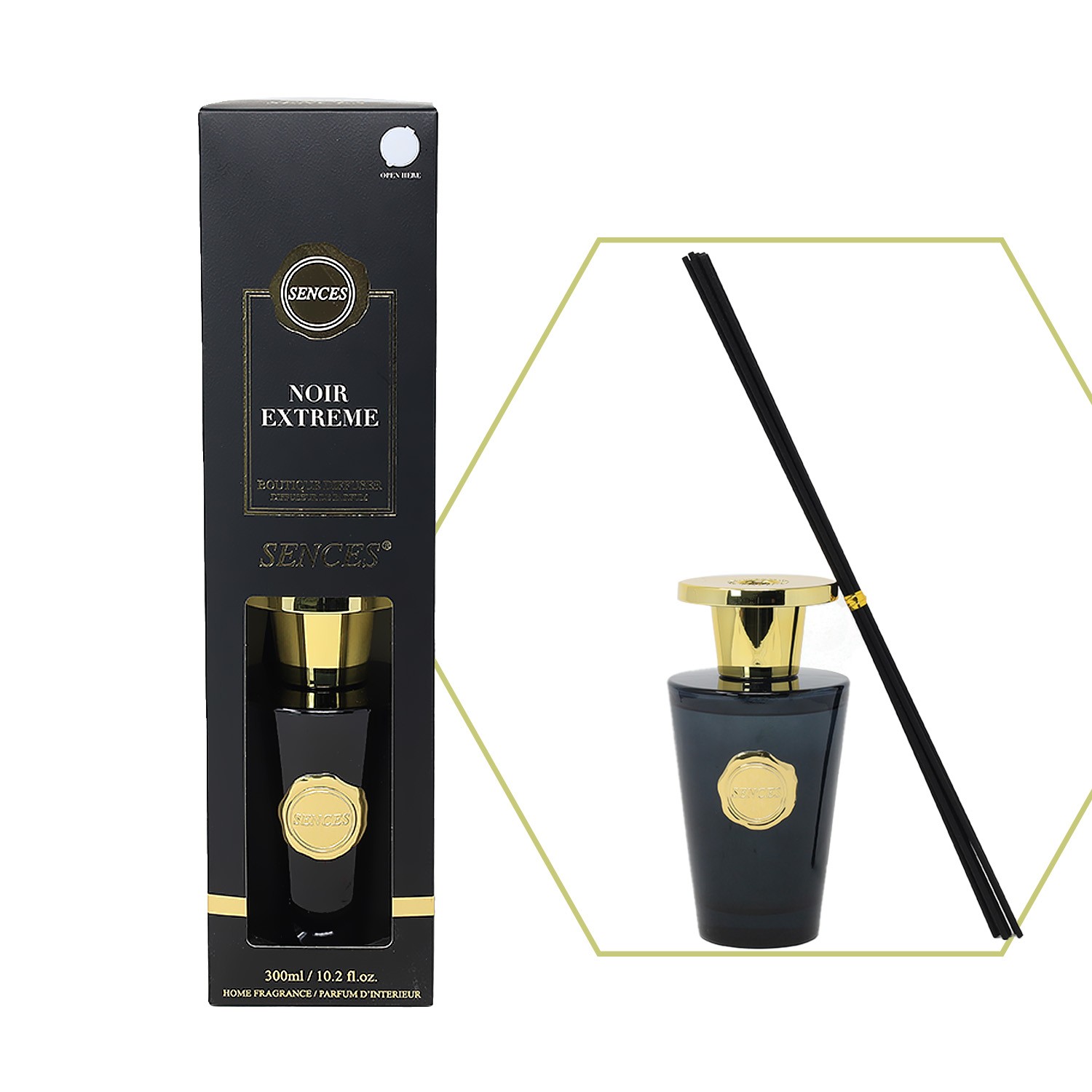 Baltus Reed Diffuser 300ml Scented Wick Fragrance Noir Extreme Aromatherapy