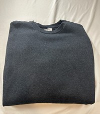 Zenana Sweatshirt Crew Neck Women  s XLarge Charcoal Side Pockets Oversized