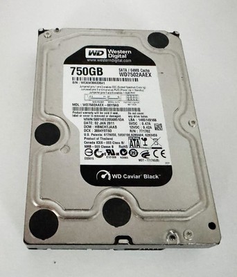 Western Digital WD7502AAEX 750GB 3.5'' SATA HDD 7200RPM WD Black Desktop Drive