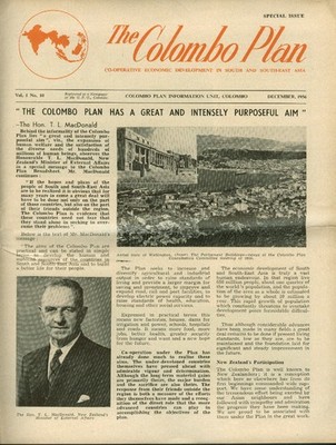 THE COLOMBO PLAN: Special Issue 12 1956 Plan Description & Progress Report