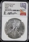 2023-W Burnished Silver Eagle NGC MS70 Guadioso Signed