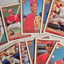 Topps 1991 St. Louis Cardinals MLB Baseball Trading Card Lot 10 Cards