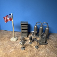 Vintage Marx Cape Canaveral Accessories Lot With Flag