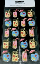 SUMMER DRINK 40 STICKERS✨🍓🫐🍉✨🍓🫐🍉✨7” X 4”✨&✨1” X 3/4”✨Piña Colada✨😋💫