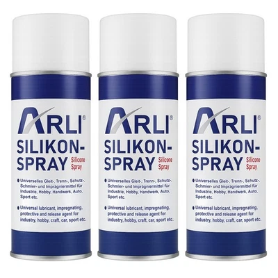 3x Silikon Spray 400ml Gleitmittel Trennmittel Schmiermittel Silikonspray Pflege - Bild 1 von 4