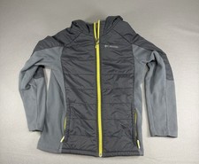 COLUMBIA Jacket Boys M 10/12 Fast Trek Hybrid Soft Shell Hoodie Contrast Fleece