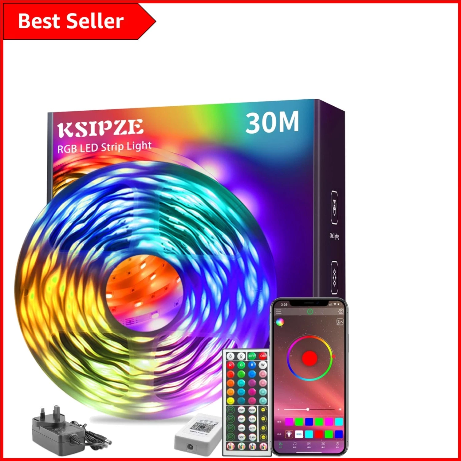 Decorate with Music Sync LED Strip Lights - 30m Smart RGB Home Lighting Solution