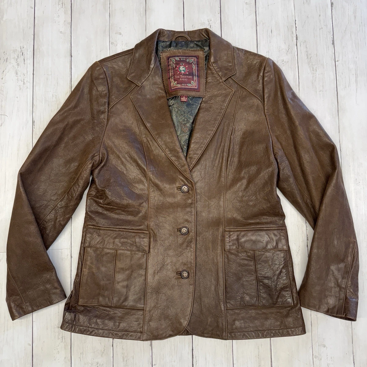 Territory Ahead Leather Outer Shell Brown Coats, Jackets & Vests