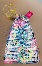 NWT! LILLY PULITZER Beach Game Bag Checkers Backgammon Dice DIVE IN #25526 NIP