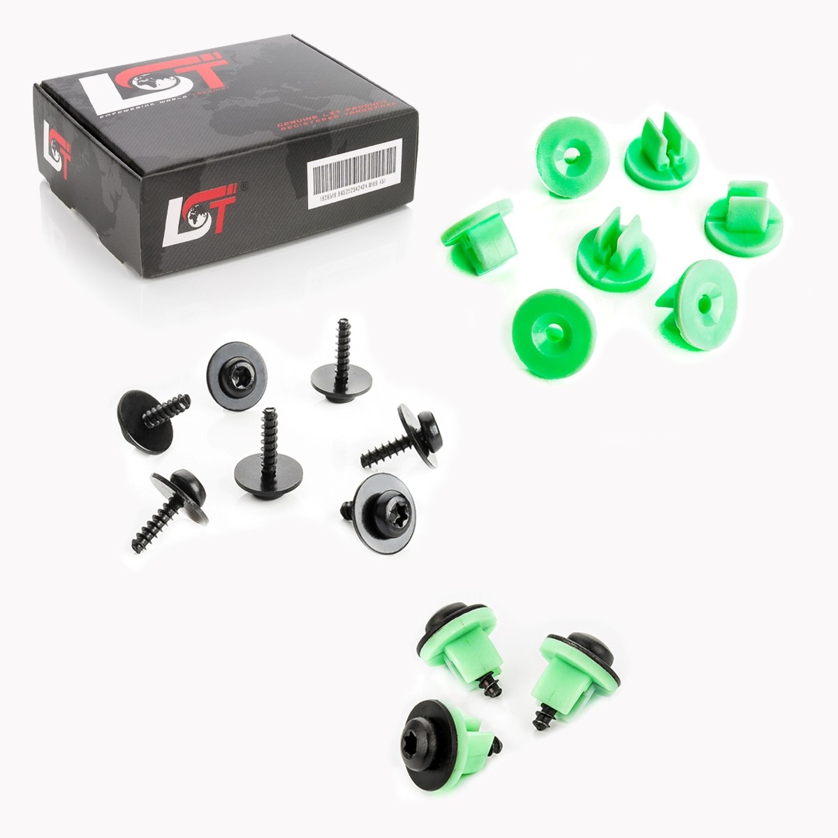10x dowel nuts screws wind deflector clips set for FORD FIESTA VI