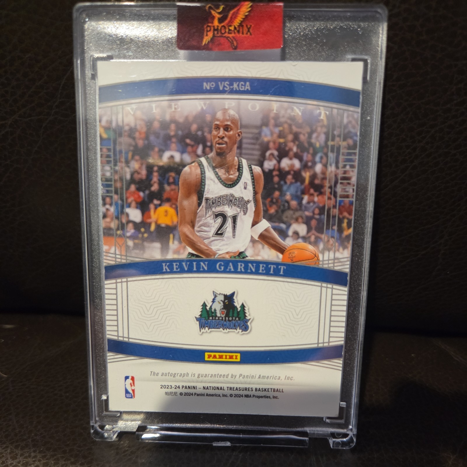 2024-25 National Treasures KEVIN GARNETT View Point Auto 25/25 Timberwolves view 2