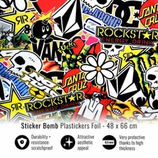 Aufkleberfolie Für Motorradverkleidungen, Sticker Bomb, 48 X 66 Cm