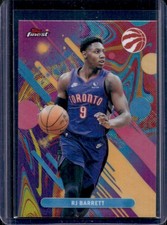 2025-26 Topps Finest RJ Barrett Common Oil Spill Refractor #33 Raptors