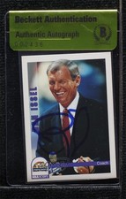BAS 1992-93 NBA Hoops Dan Issel #245 Beckett Auth Sticker Auto HOF ur8