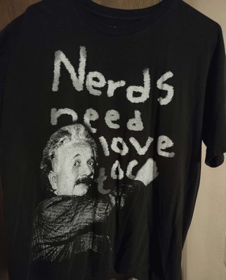 Vintage Rare Einstein t-shirt ''nerds need love too'' pre-owned great condition