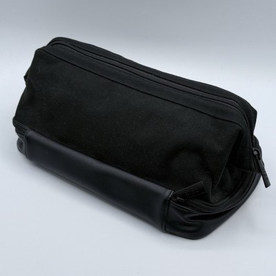 BEIS The Dopp Kit Cosmetic Travel Bag 11x7'' Canvas/Faux Leather Black